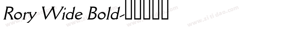 Rory Wide Bold字体转换